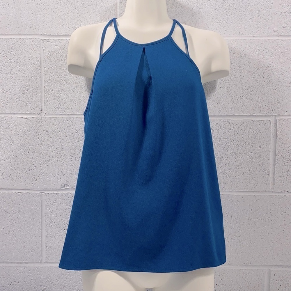 H &M dressy blue sleeveless top​​​​​​​​​​